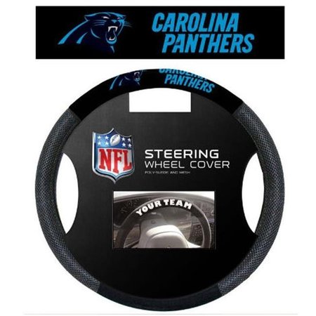 FREMONT DIE INC Fremont Die 98528 Carolina Panthers Poly-Suede Steering Wheel Cover 98528